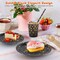 201PCS Black Gold Birthday Party Supplies Disposable Dinnerware Set for 25 Guests Plates Cups Napkins Cutlery Tablecloth